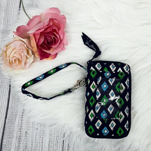 Vera Bradley Handbags - VERA BRADLEY Blue Diamond Wristlet/Wallet